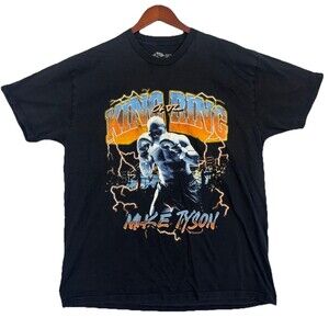 Mike Tyson King of the Ring Graphic T Shirt XL Black Boxing Fighter Tee